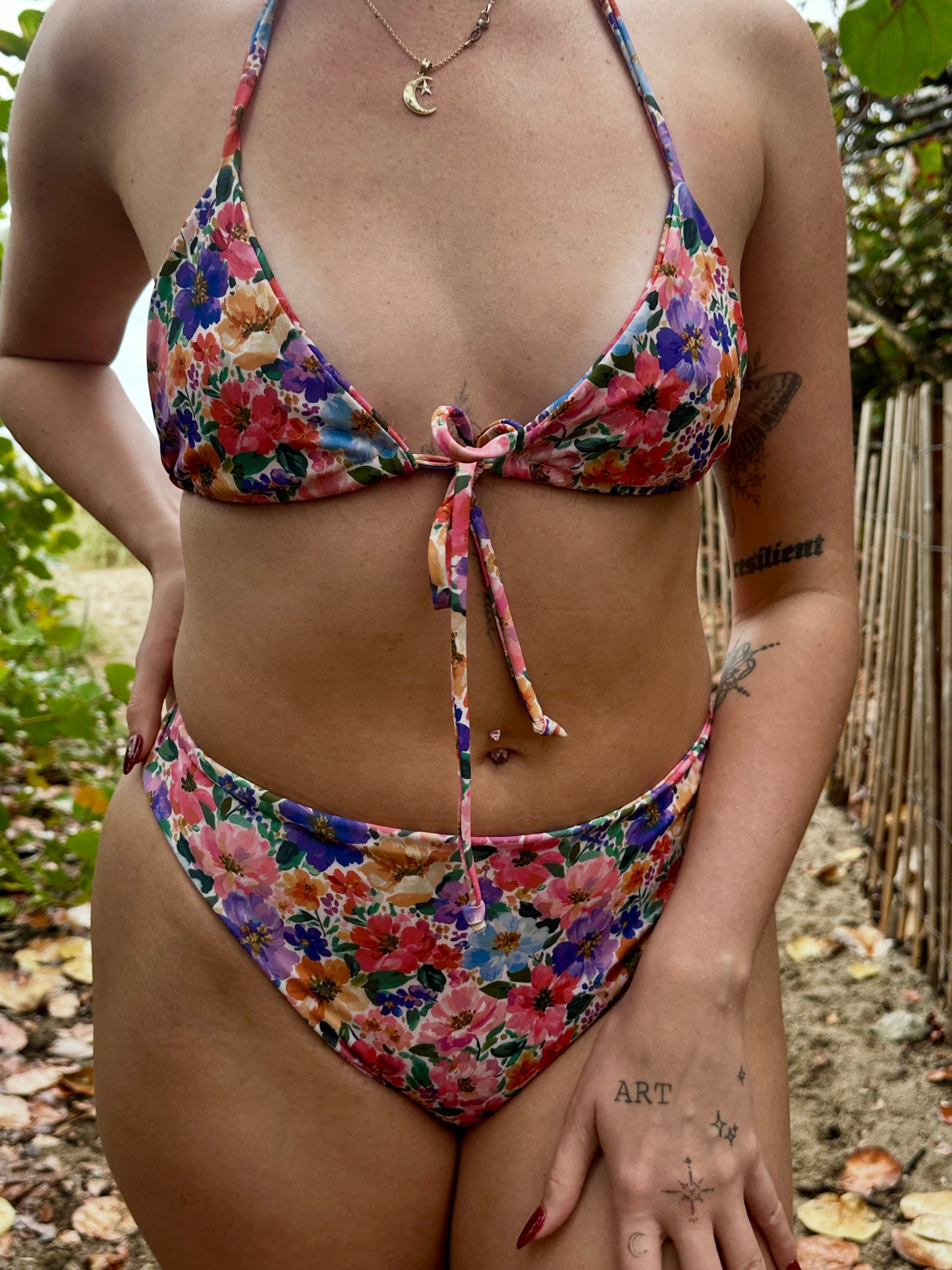 Bikini Set - Pink/Floral 2 Pieces
