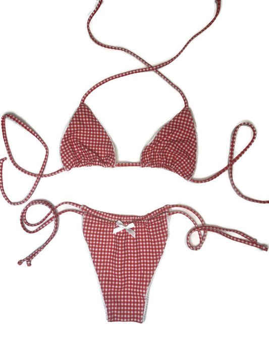 Gingham Lace Bikini