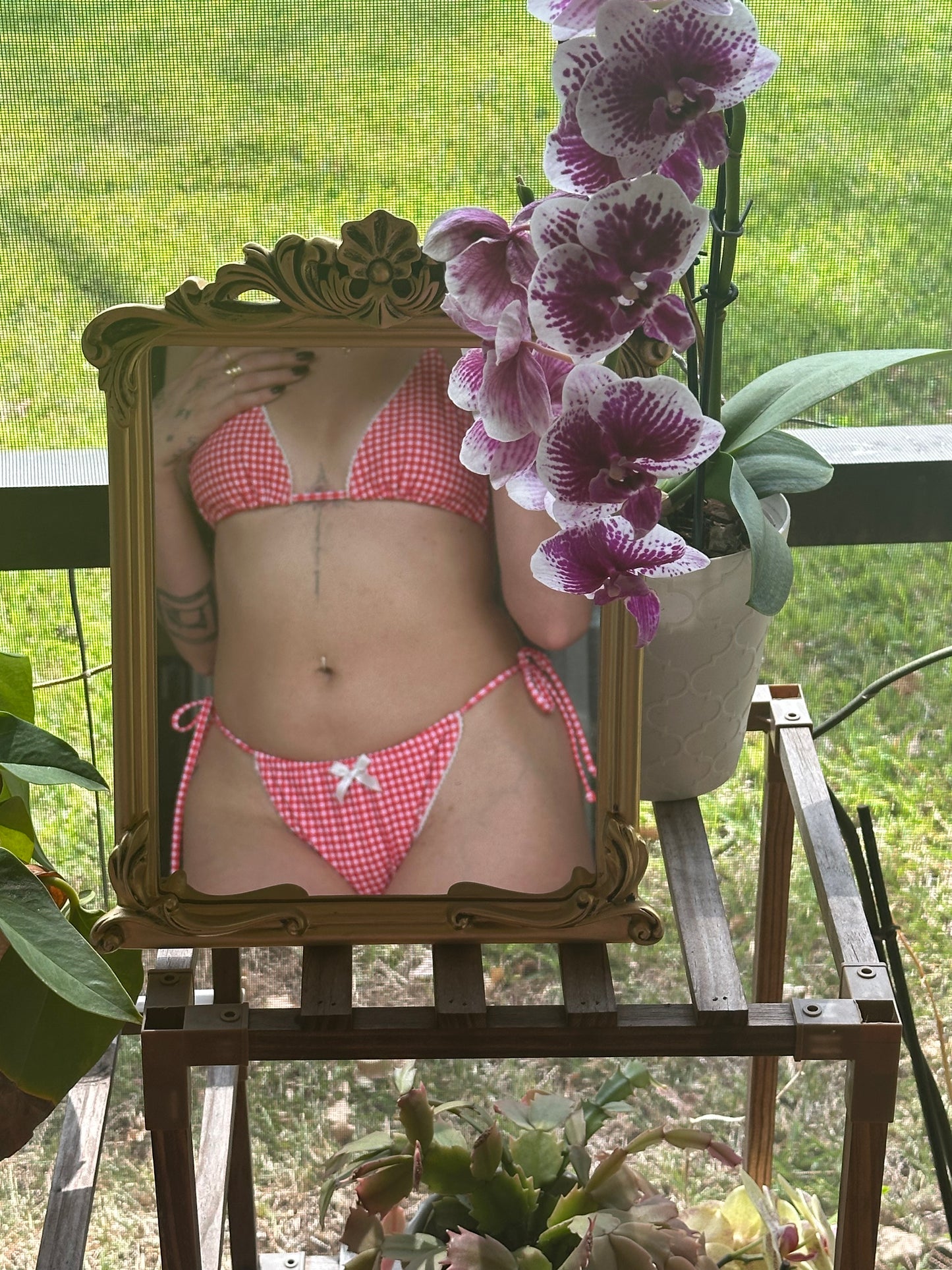 Gingham Lace Bikini