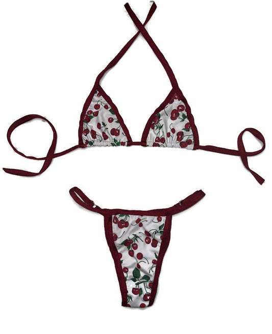 Cherry Kini with Triangle Top