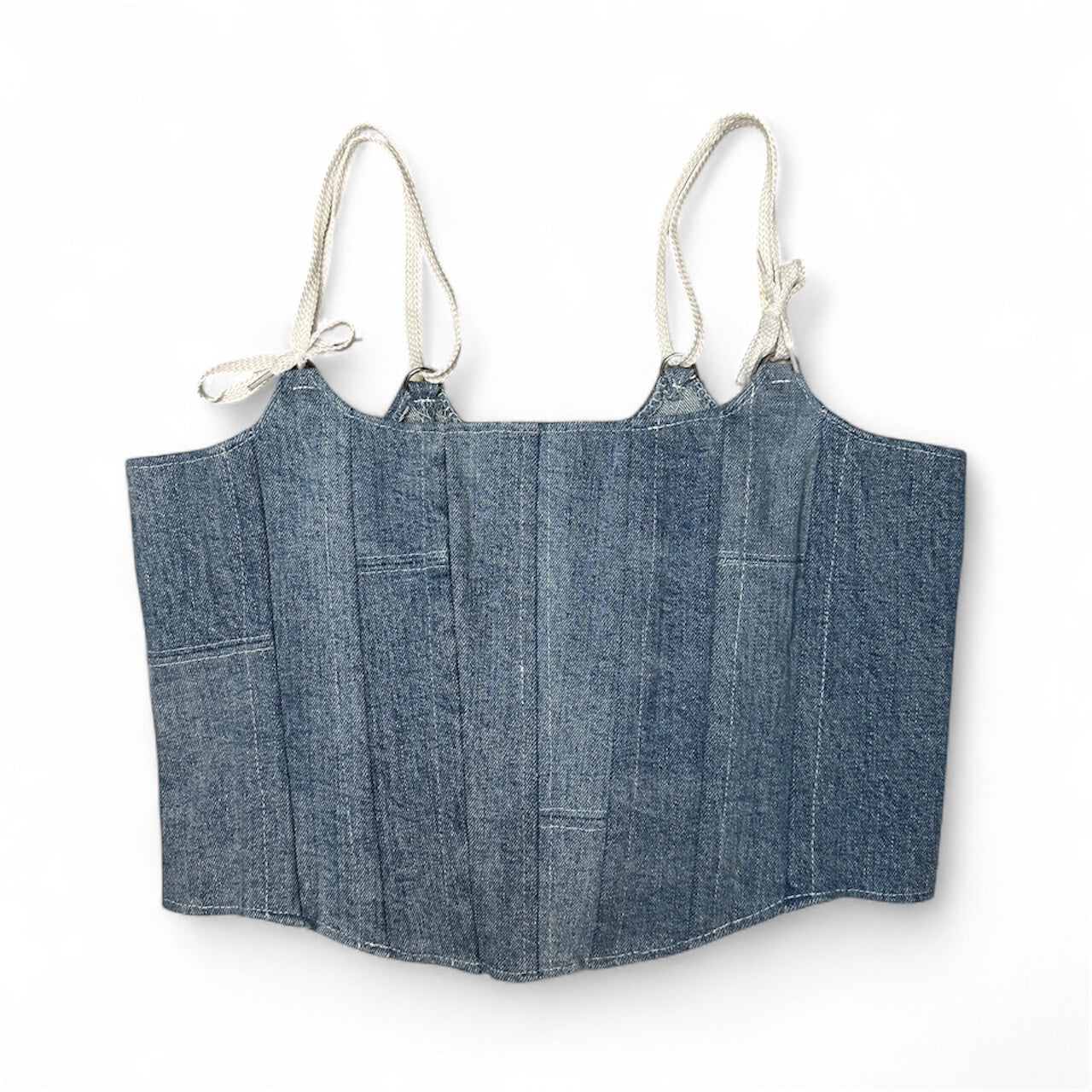 Denim Corset with Straps - Light Wash - Levi