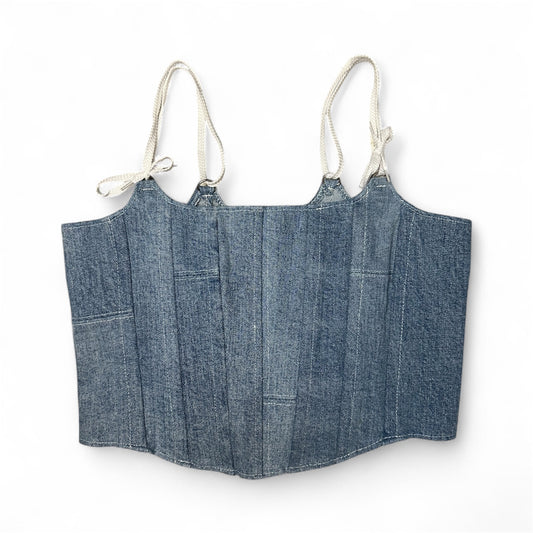 Denim Corset with Straps - Light Wash - Levi