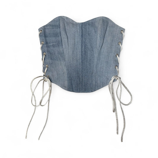 Denim Corset Strapless - Light Wash - Levi
