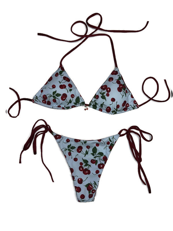 Blue Cherry Kini with Charm